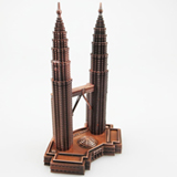 Metal 3D Model of Twin Towers in Kuala Lumpur Malaysia 10.5*6*18cm - Free Shipping